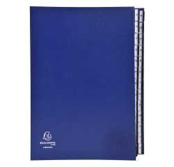 Multipart file Ordonator 26 alphabetical tabs from A to Z - A4 - Blue
