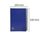 Trieur rigide Exacompta Ordonator alphabétique 26 divisions bleu