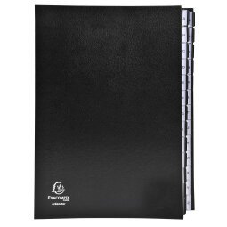 Multipart file Ordonator 26 alphabetical tabs from A to Z - A4 - Black