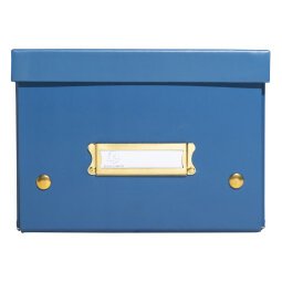Flat cardboard storage box 20x26x15cm Néo Déco - French Blue