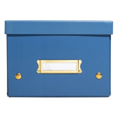 Boîte de rangement à plat carton 20x26x15cm Néo Déco - Bleu de France