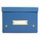 Boîte de rangement à plat carton 20x26x15cm Néo Déco - Bleu de France