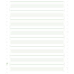 DE_2000 feuilles de listing zoné vert 240x11" 1pli Bandes Caroll Non Détachables 60g