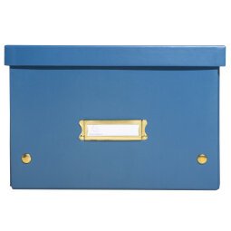 Flat cardboard storage box 27x36x19cm Néo Déco - French Blue