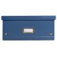 Boîte de rangement à plat carton 33x50x16cm Néo Déco - Bleu de France
