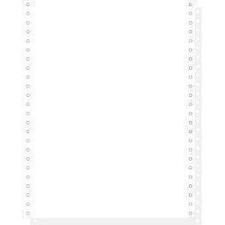 1000 vellen 2 ex.zelfkopiërend listingpapier 240x12 - 4 zijden microgeperforeerd - afscheurbare Caroll banden - Wit
