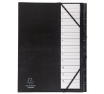 Trieur rigide Exacompta Ordonator numérique 12 divisiosn noir