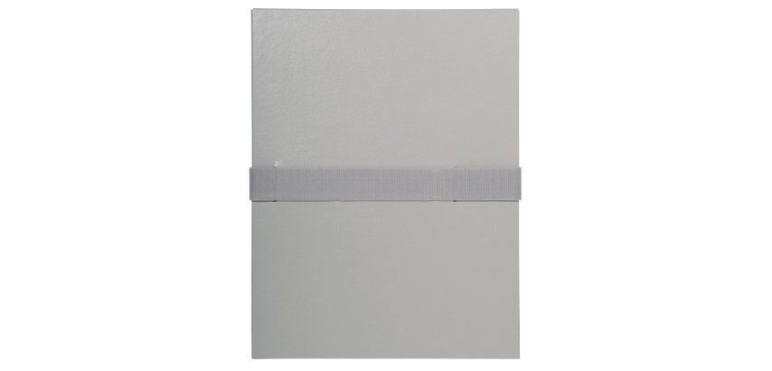"Exacompta Balacron Expanding Spine Folder, A4, Hook and Loop Strap" - Grey