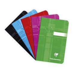 Stapled-bound Clairefontaine metric notebook 9 x 14 cm assorted lined - 96 pages