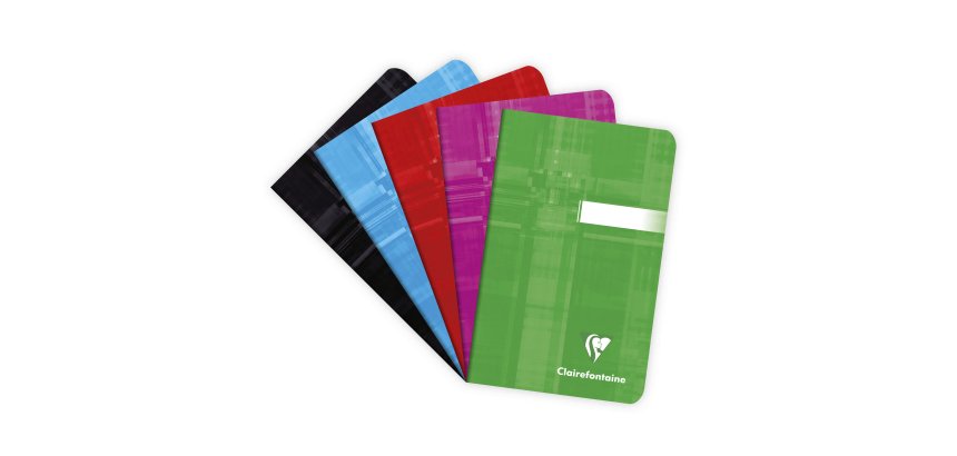 Carnet piqué Clairefontaine metric 9 x 14 cm assorti ligné - 96 pages