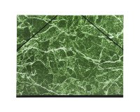 Carton à dessin papier marbré verni avec élastiques 52x67 cm - Pour format raisin - Vert