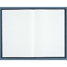 Register 297 x 210 mm geruit 200 pagina's zwart canvas