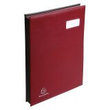 Signature book PVC, pocket on the page corner to maintain the document - 24 compartments