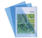 Sachet de 10 pochettes coin PVC lisse haute résistance 13/100e - A4