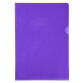 Etui carton de 100 pochettes coin PVC lisse haute résistance 13/100e - A4 - Violet