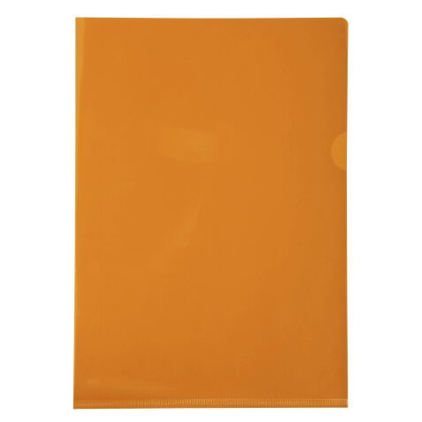 Pk 100 Cut Flush Fldr PVC A4 0.13mm Ast - Orange