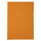 Etui carton de 100 pochettes coin PVC lisse haute résistance 13/100e - A4 - Orange