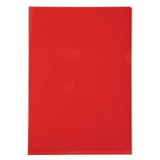 Pak van 100 L mappen - gladde PVC 13/100e - A4 - Rood