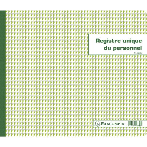 Genaaid 27x32cm - Uniek personeelsregister (werknemers en stagiairs) - 52 pagina's