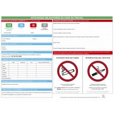 Mandatory notice Code of work 57x42 cm - White