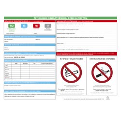 Panneau affichage obligatoire  570 x 420 mm