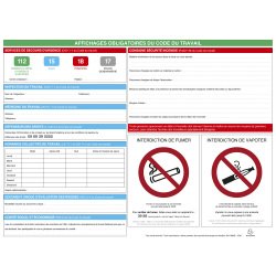 Panneau affichage obligatoire  570 x 420 mm