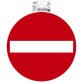 Adhesive vinyl pictogram Direction prohibited 20 cm - Red