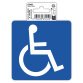 Adhesive vinyl pictogram Disabled access 10 cm - Blue