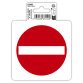 Adhesive vinyl pictogram Direction prohibited 10 cm - Red