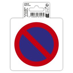 Adhesive vinyl pictogram No parking 10 cm - Red