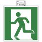 Non-slip adhesive PVC panel evacuate left 20x20 cm - Green