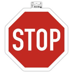Hinweisschild, Stop, PVC, selbstklebend und rutschfest, 30 cm - Rot