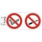 Zelfklevend bord roken/vaping verboden 10cm - Rood