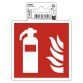 Non-slip adhesive PVC panel Fire extinguisher 10x10 cm - Red