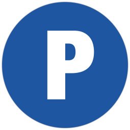 Panneau polypropylène non adhésif Parking privé 30 cm - Bleu