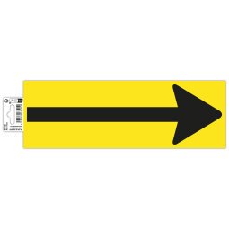 Non-slip adhesive PVC floor tape Arrow 30x10 cm - Yellow