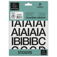 Pack of adhesive letters A-Z Black 30 mm - Black