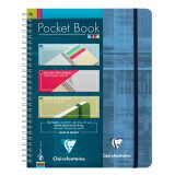 Pocket Book cahier reliure intégrale à élastique A5+ 60 feuilles détachables ligné Couleur aléatoire - Assortis
