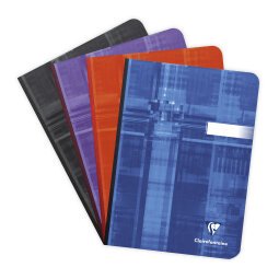 Carnet brochure dos toilé A5 96 feuilles lignées Couleur aléatoire - Assortis