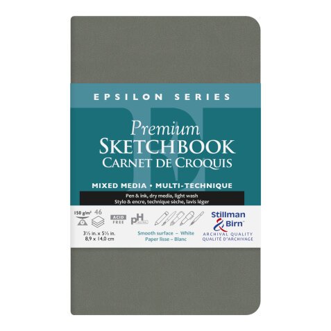 Epsilon Series carnet souple 46F 8,9x14cm 150g - Blanc