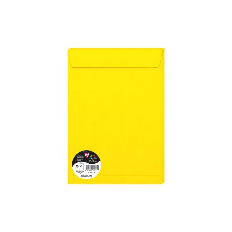 Paquet de 5 enveloppes Pollen 229x324mm 120g/m² - jaune soleil