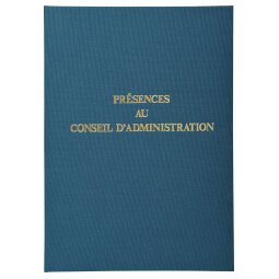 Registre 29,7x21cm - Présence Conseils d'Administration 100 pages.