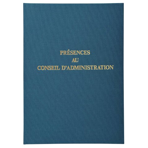 Registre 29,7x21cm - Présence Conseils d'Administration 100 pages.