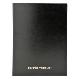 Registre à onglets 32x25cm - Procès-verbaux 200 pages - Noir
