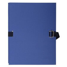 Chemise dos extensible papier - 24x32cm - Bleu foncé