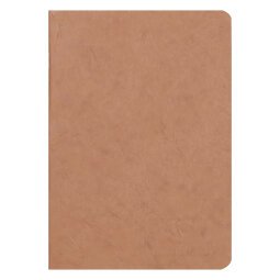 Age Bag Stapled Notebook 48sh, A5, Plain - Havana||