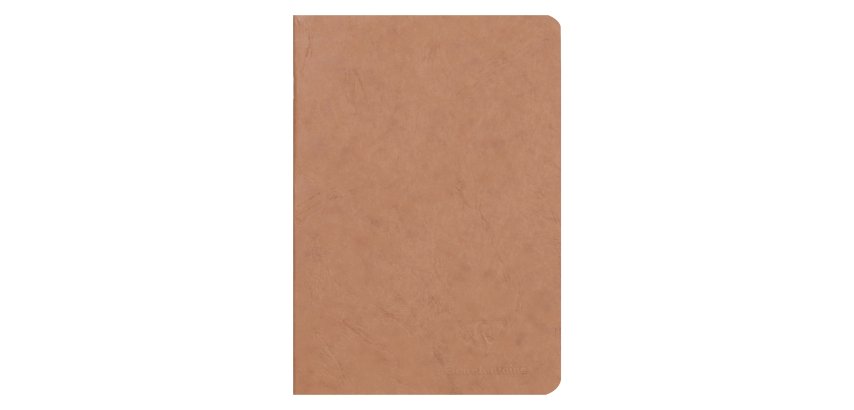 Age Bag Stapled Notebook 48sh, A5, Plain - Havana||