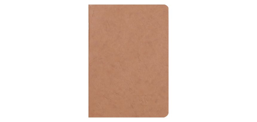 Cahier piqué Clairefontaine Age Bag 14,8 x 21  tabac - uni - 96 pages