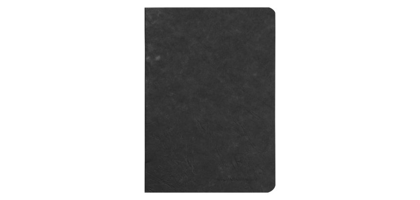 Cahier piqué Clairefontaine Age Bag 14,8 x 21 cm noir - ligné - 96 pages