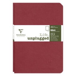 Set de 2 carnets piqués Age Bag A5 96 pages uni - Rouge